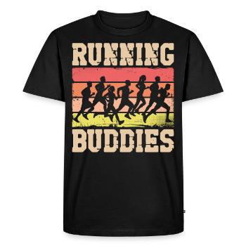 Running Runner Half Marathon - Men's Premium Organic T-Shirt - black - Front - Nico (187cm)