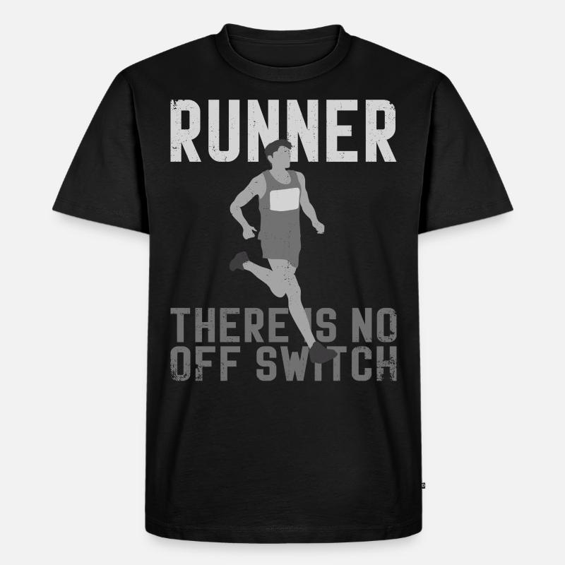 Running Runner Half Marathon - Männer Premium Bio T-Shirt - Schwarz