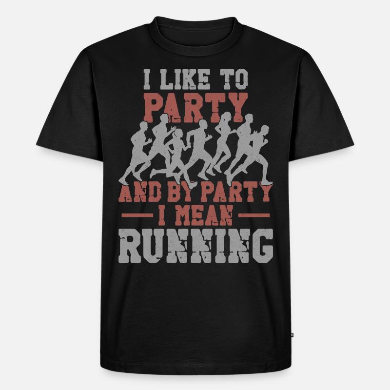 Running Runner Half Marathon - Männer Premium Bio T-Shirt - Schwarz