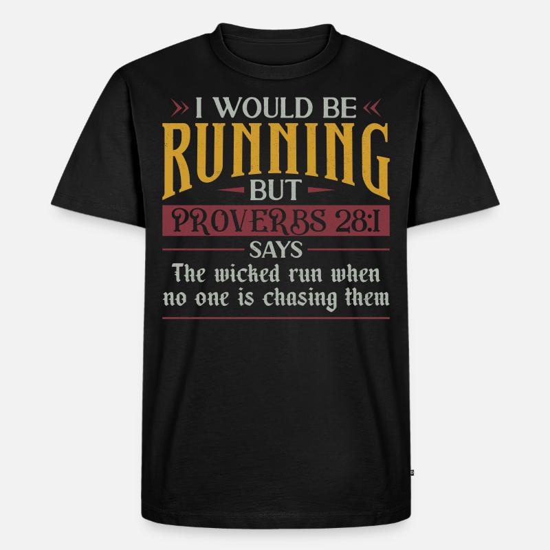 Running Runner Half Marathon - Männer Premium Bio T-Shirt - Schwarz