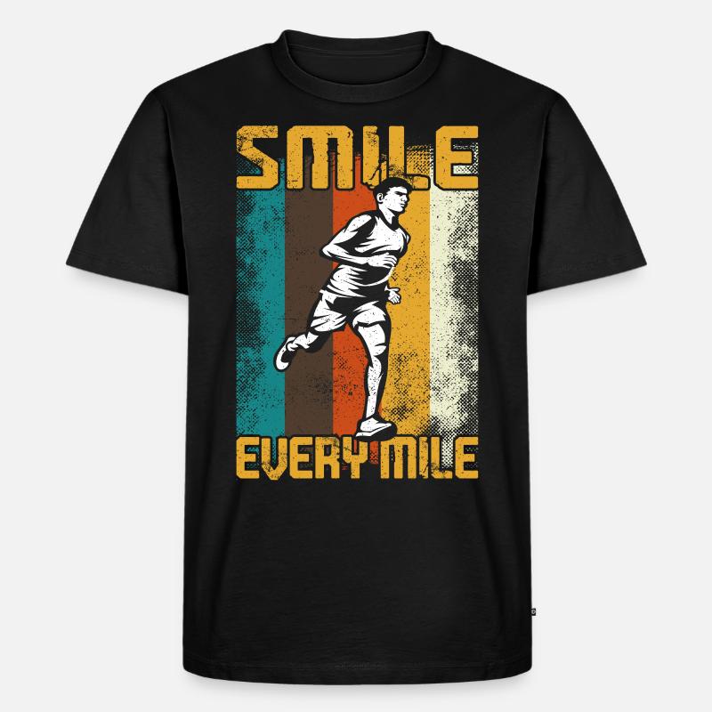 Running Runner Half Marathon - Männer Premium Bio T-Shirt - Schwarz