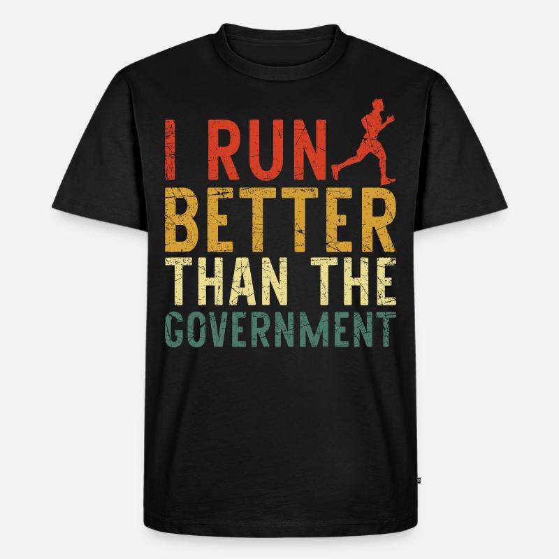 Running Runner Half Marathon - Männer Premium Bio T-Shirt - Schwarz