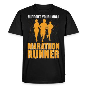 Running Runner Half Marathon - Men's Premium Organic T-Shirt - black - Front - Nico (187cm)