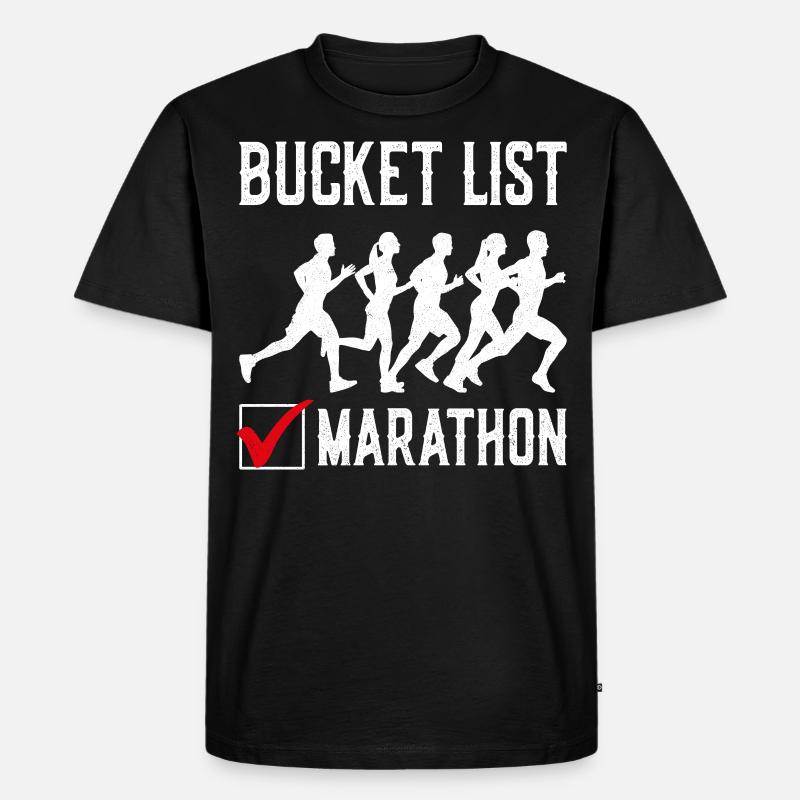 Running Runner Half Marathon - Männer Premium Bio T-Shirt - Schwarz