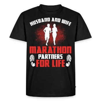 Running Runner Half Marathon - Men's Premium Organic T-Shirt - black - Front - Nico (187cm)