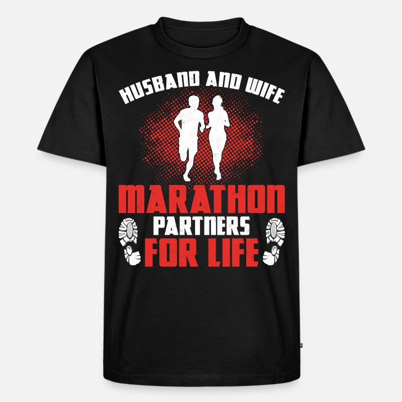 Running Runner Half Marathon - Männer Premium Bio T-Shirt - Schwarz