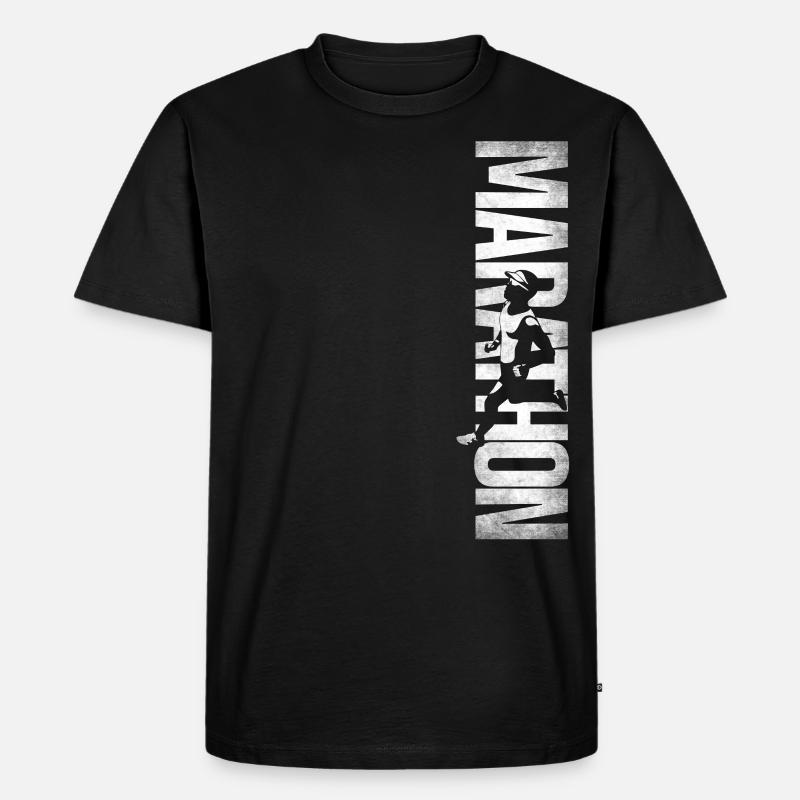 Running Runner Half Marathon - Männer Premium Bio T-Shirt - Schwarz