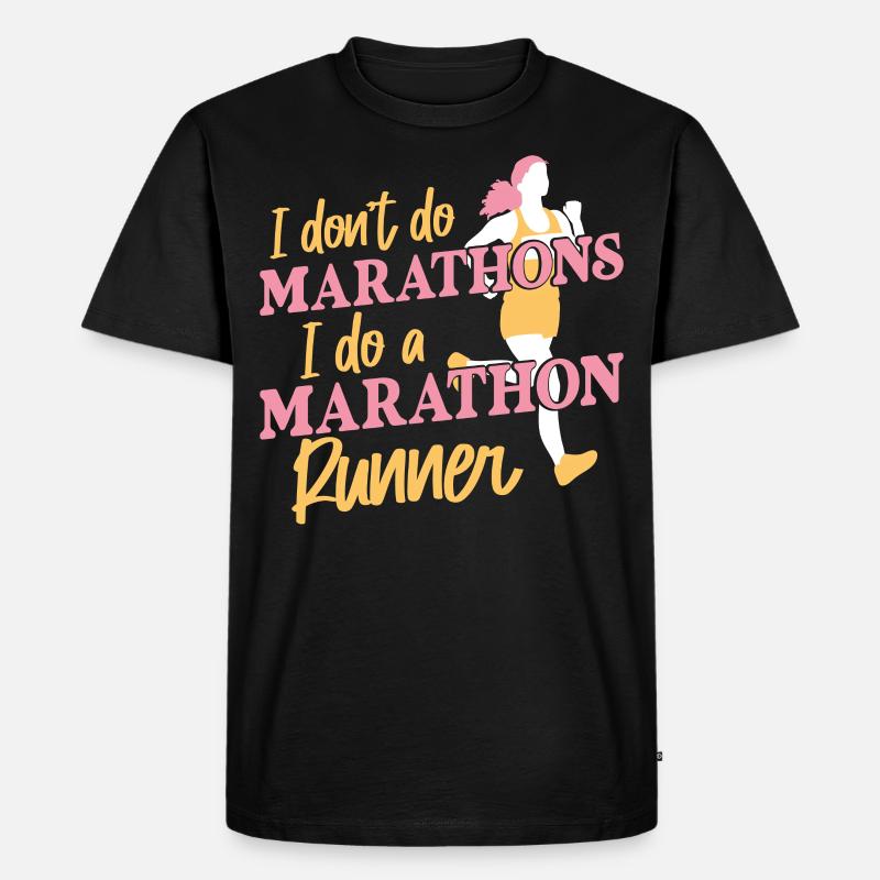 Running Runner Half Marathon - Männer Premium Bio T-Shirt - Schwarz