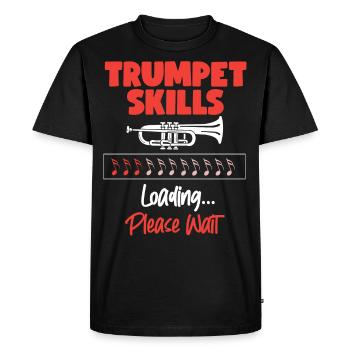 Trompettiste Compétences en trompettiste - T-shirt Premium bio Homme - noir - Devant - Nico (187cm)