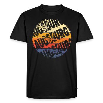 Augsburg Germany City Vintage Retro Skyline - Men's Premium Organic T-Shirt - black - Front - Nico (187cm)
