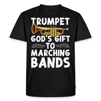 Trumpet Player Marching Band - Men's Premium Organic T-Shirt - black - Front - Nico (187cm)
