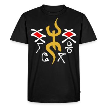 Amazigh Berbère Imazighen Tifinagh - T-shirt Premium bio Homme - noir - Devant - Nico (187cm)