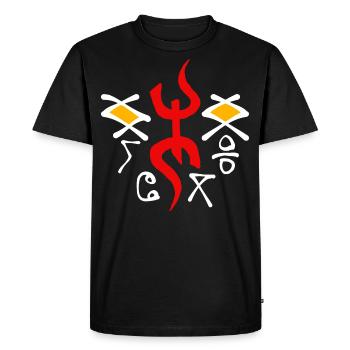 Amazigh Berbère Imazighen Tifinagh - T-shirt Premium bio Homme - noir - Devant - Nico (187cm)