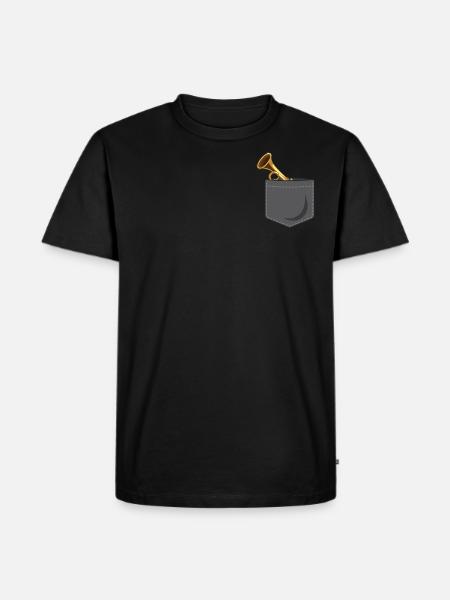 Poche trompettiste - T-shirt Premium bio Homme - noir
