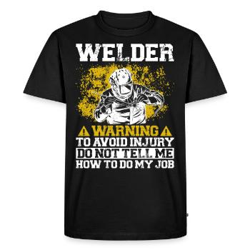 Welder Welding Vintage Welder - Men's Premium Organic T-Shirt - black - Front - Nico (187cm)