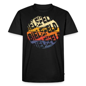 Bielefeld Germany City Vintage Retro Skyline - Men's Premium Organic T-Shirt - black - Front - Nico (187cm)