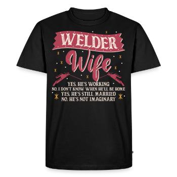 Soudeur Soudeur Femme Soudeur Femme Soudeur - T-shirt Premium bio Homme - noir - Devant - Nico (187cm)