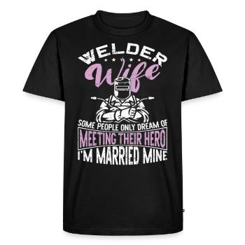 Soudeur Soudeur Mariage Mariage - T-shirt Premium bio Homme - noir - Devant - Nico (187cm)