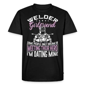 Soudeur Soudeur Soudeur Vintage Soudeur - T-shirt Premium bio Homme - noir - Devant - Nico (187cm)