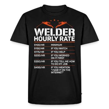 Soudeur Soudeur Soudeur Vintage Soudeur - T-shirt Premium bio Homme - noir - Devant - Nico (187cm)