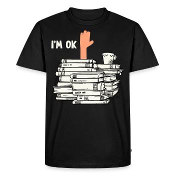Read books - Men's Premium Organic T-Shirt - black - Front - Nico (187cm)