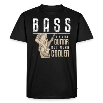 Basse Basse Bassiste - T-shirt Premium bio Homme - noir - Devant - Nico (187cm)