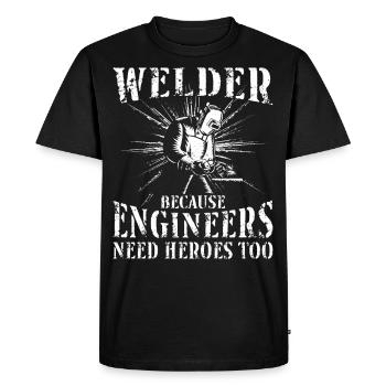 Soudeur Soudeur Soudeur Vintage Soudeur - T-shirt Premium bio Homme - noir - Devant - Nico (187cm)