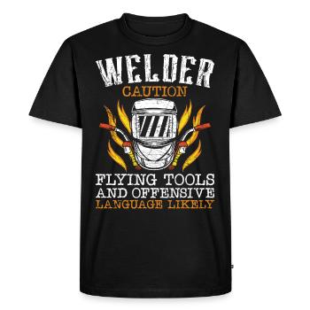 Soudeur Soudeur Soudeur Vintage Soudeur - T-shirt Premium bio Homme - noir - Devant - Nico (187cm)