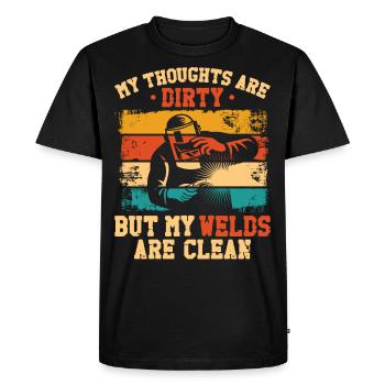 Soudeur Soudeur Vintage Retro My - T-shirt Premium bio Homme - noir - Devant - Nico (187cm)