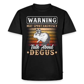 Spontaneously talk about Degu Chilean rodent - Men's Premium Organic T-Shirt - black - Front - Nico (187cm)