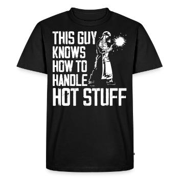 Soudeur Souder Vintage Ce gars - T-shirt Premium bio Homme - noir - Devant - Nico (187cm)