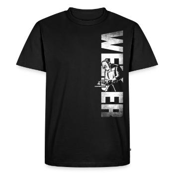 Soudeur Soudeur Soudeur Vintage Soudeur - T-shirt Premium bio Homme - noir - Devant - Nico (187cm)