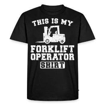Certified Forklift Truck Operator - Men's Premium Organic T-Shirt - black - Front - Nico (187cm)