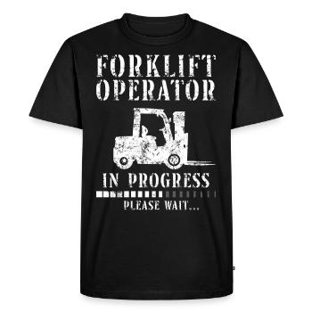 Certified Forklift Truck Operator - Men's Premium Organic T-Shirt - black - Front - Nico (187cm)