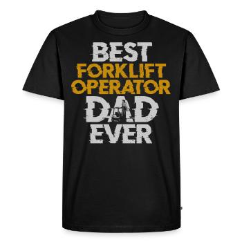 Certified Forklift Truck Operator - Men's Premium Organic T-Shirt - black - Front - Nico (187cm)