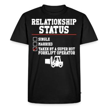 Opérateur de chariot élévateur certifié - T-shirt Premium bio Homme - noir - Devant - Nico (187cm)