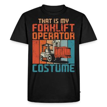 Certified Forklift Truck Operator - Men's Premium Organic T-Shirt - black - Front - Nico (187cm)