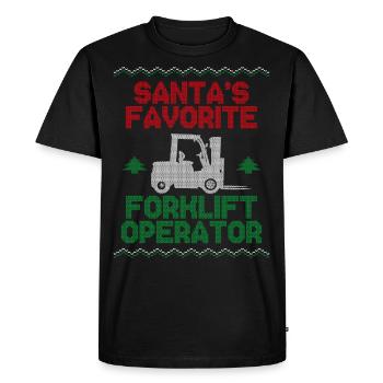 Certified Forklift Truck Operator - Men's Premium Organic T-Shirt - black - Front - Nico (187cm)