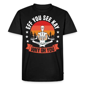 Squelette de yoga amusant pour un fan de yoga - T-shirt Premium bio Homme - noir - Devant - Nico (187cm)
