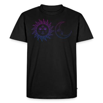 Yoga Salutation au Soleil Astrologie Tapis de Yoga Méditation - T-shirt Premium bio Homme - noir - Devant - Nico (187cm)