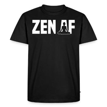 Zen AF Yoga Coussin Assis Tapis de Yoga Méditation Ku - T-shirt Premium bio Homme - noir - Devant - Nico (187cm)
