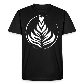 Barista Latte Art Flower For Coffee Lover - Men's Premium Organic T-Shirt - black - Front - Nico (187cm)