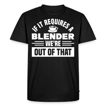 Drôles de dictons de barista pour barista - T-shirt Premium bio Homme - noir - Devant - Nico (187cm)