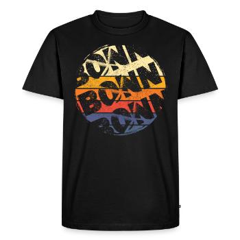 Bonn Allemagne Ville Vintage Rétro Skyline - T-shirt Premium bio Homme - noir - Devant - Nico (187cm)