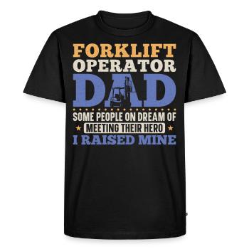 Certified Forklift Truck Operator - Men's Premium Organic T-Shirt - black - Front - Nico (187cm)