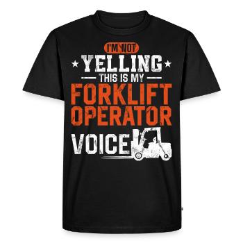 Certified Forklift Truck Operator - Men's Premium Organic T-Shirt - black - Front - Nico (187cm)