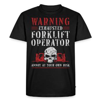 Certified Forklift Truck Operator - Men's Premium Organic T-Shirt - black - Front - Nico (187cm)