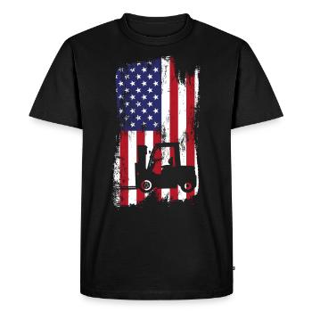 Certified Forklift Truck Operator - Men's Premium Organic T-Shirt - black - Front - Nico (187cm)