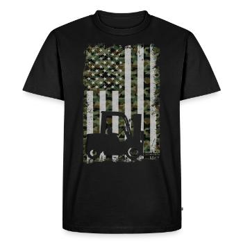 Certified Forklift Truck Operator - Men's Premium Organic T-Shirt - black - Front - Nico (187cm)