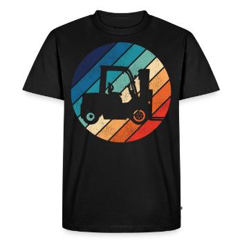 Certified Forklift Truck Operator - Men's Premium Organic T-Shirt - black - Front - Nico (187cm)